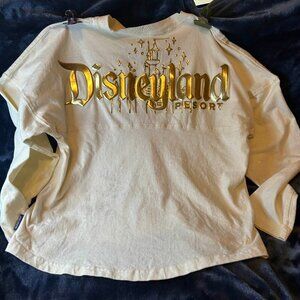 Disneyland Resort Gold Foil Castle Cream Kid XL (14) Authentic Spirit Jersey